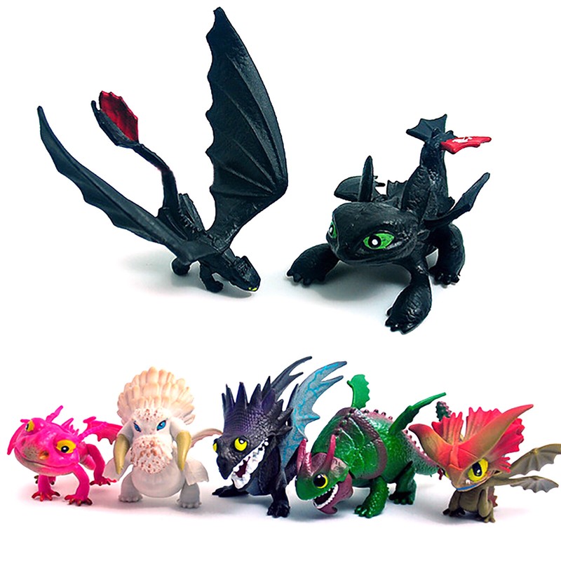 How To Train Your Dragon Drachenzähmen leicht gemacht Figuren Spielfiguren 8Pcs