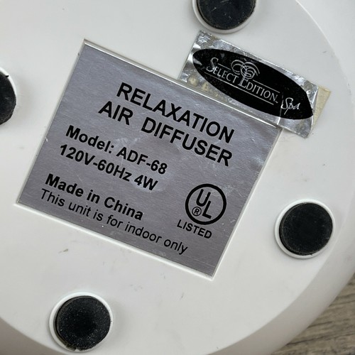 White Relaxation Air Diffuser ADF-68 Please See Pictures and Description
