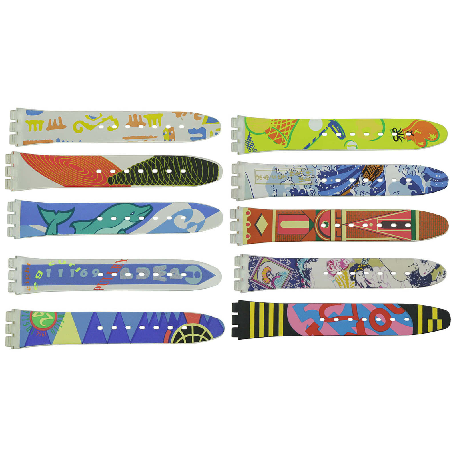 12mm 17mm 18mm Replacement SWATCH Band fits Irony & Others - Vintage Designs