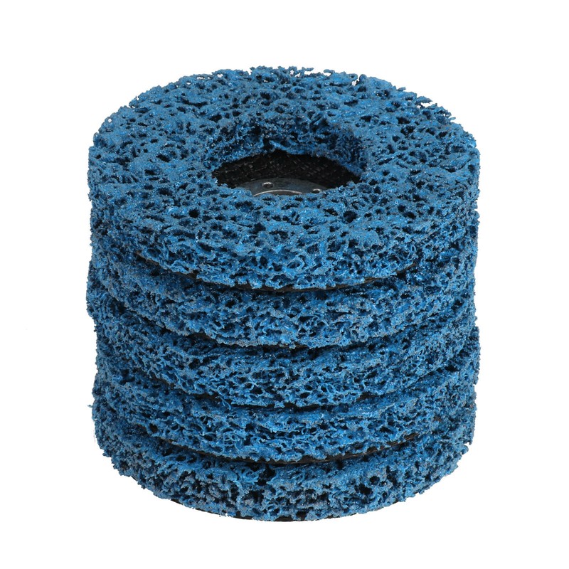 5pcs 115mm Poly Strip Wheels Paint Rust Removal Clean Angle Grinder