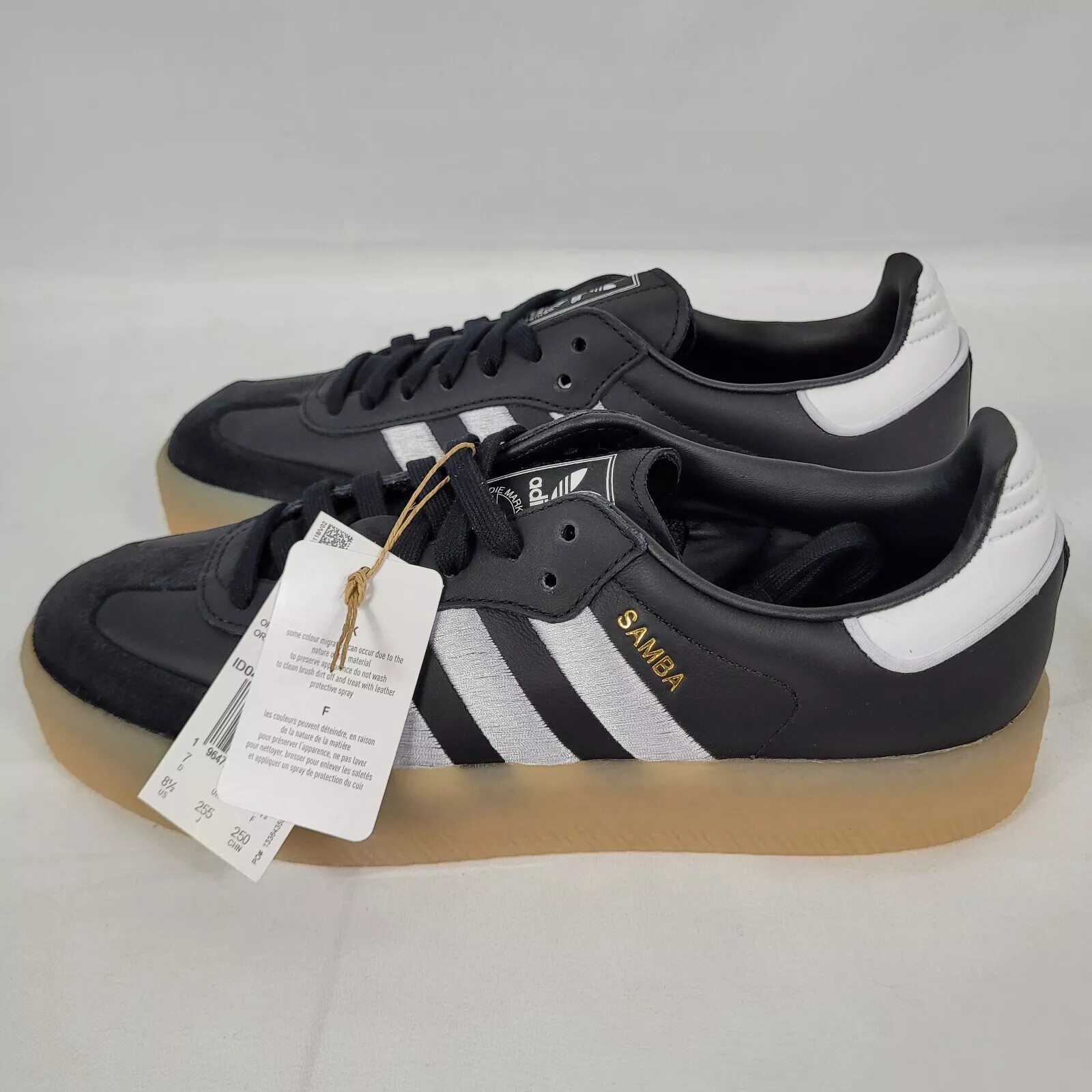 Adidas Originals Sambae Black White ID0436 Womens Sneakers