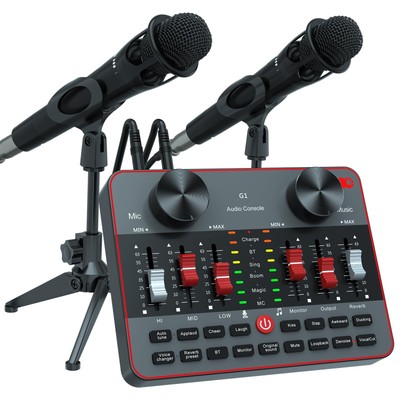 Podcast Equipment Bundle for 2 Mic Tiktok Video Content Creator Kit, Audio In...