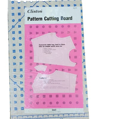 NOS Vintage Clinton Scovill 40''x72'' Pattern Cutting Board Sealed New