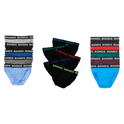 Bonds Mens 5 Pack Hipster Underwear Men's Briefs Black Red Blue S M L Xl  Xxl