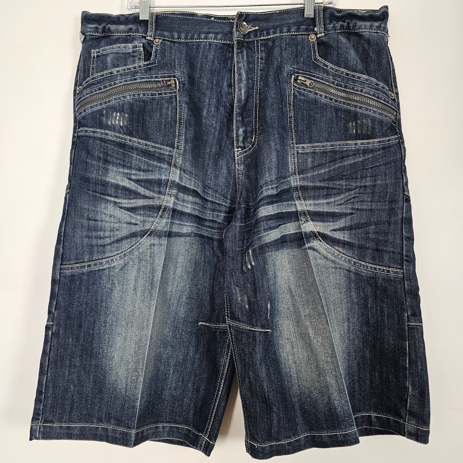 【DISCERNMENT】Vintage Washing Denim Shorts VINTAGE Wrangler Men's Medium Wash Denim Shorts Size 44