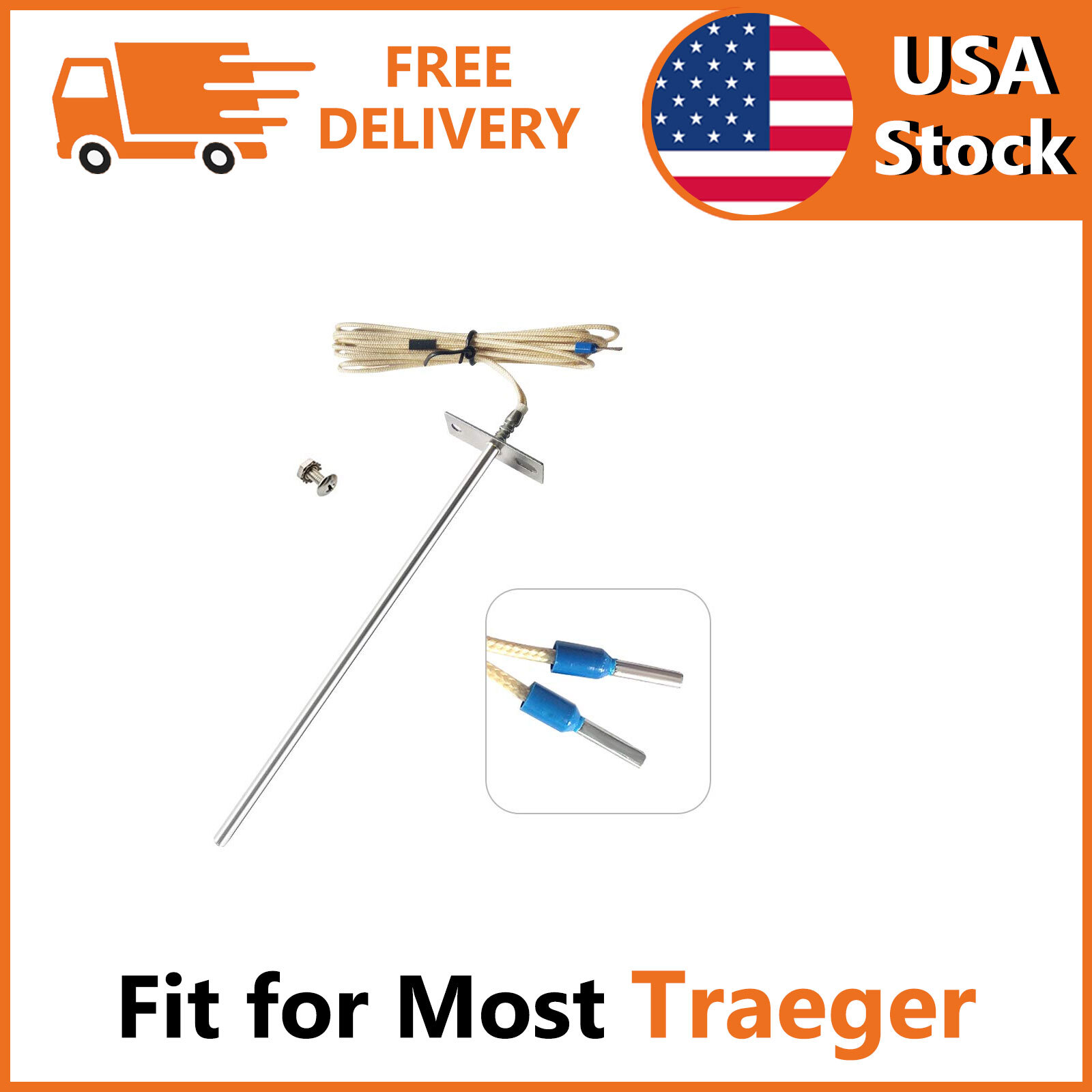 Excluding Ptg Rtd Temperature Probe Sensor Fits Traeger Pellet Grills