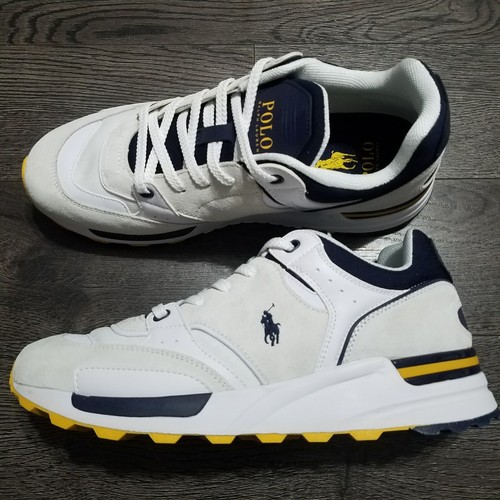 ★POLO RALPHLAUREN★ TRACKSTER 200 スニーカー 関税送料込 POLO RALPH LAUREN TRACKSTR 200 WHITE/BLUE/GREEN （ポロ