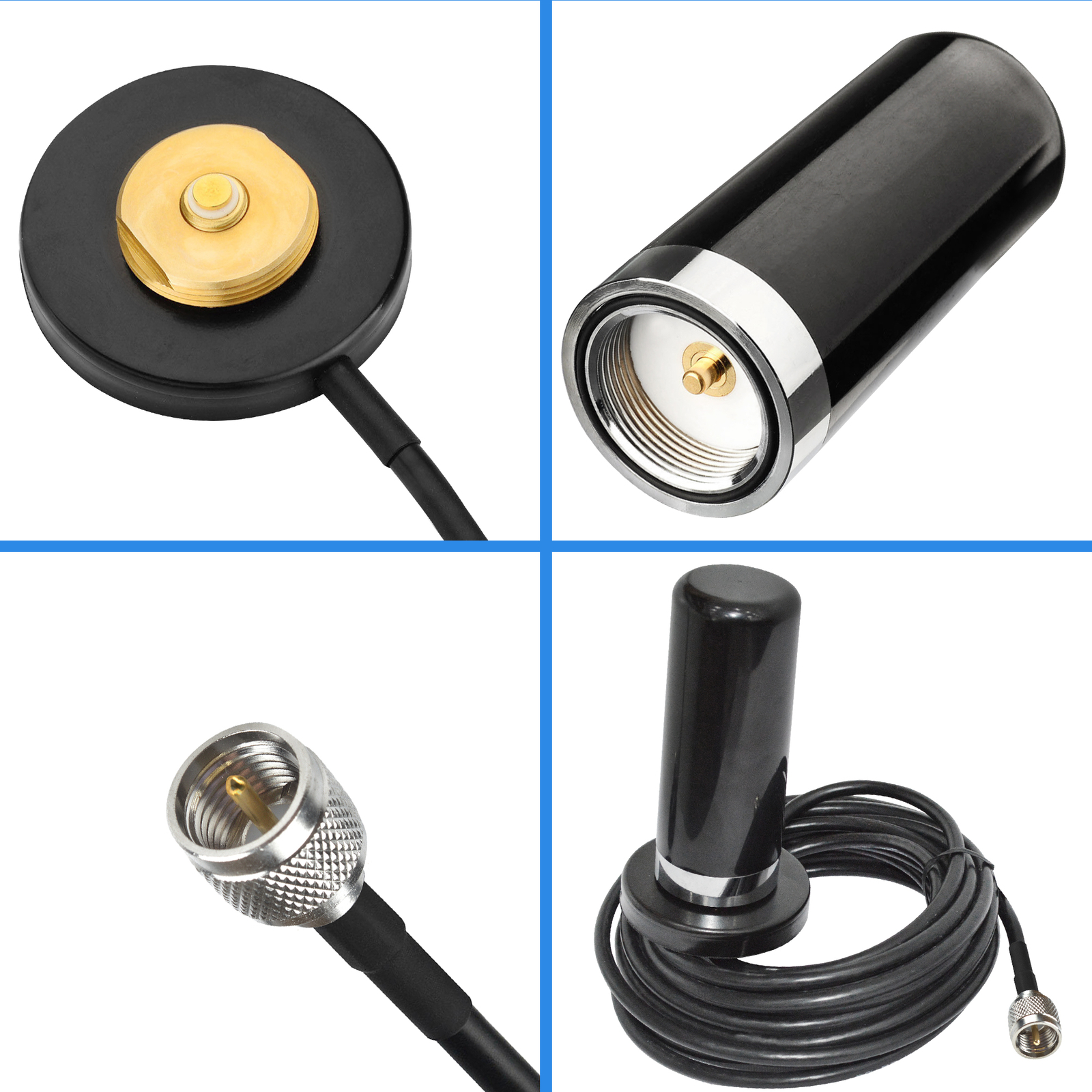 NMO UHF 400-450 Antenna Set For CDM750 CDM1250 CDM1550 M1225 EM200 Mobile Radio