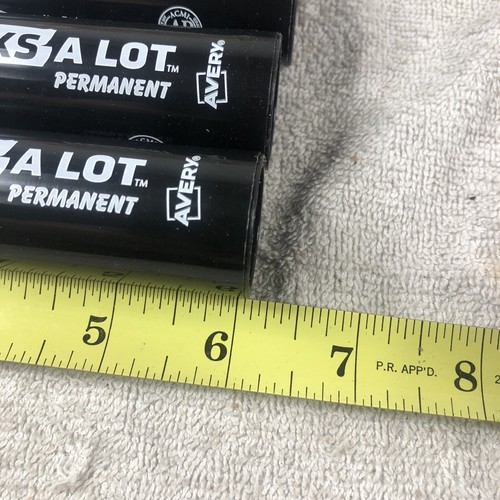 Lot of 6 Avery Marks A Lot 24148 Black Jumbo Permanent Markers Chisel Tip (4290)