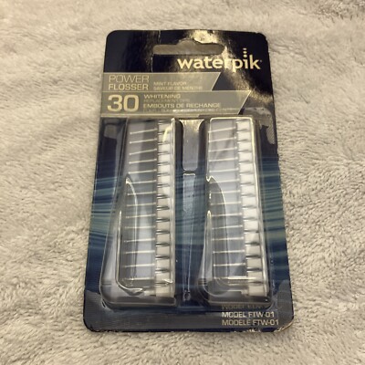 Waterpik Power Flosser 30 Whitening Replacement Tips Mint Flavor FTW-01 Sealed
