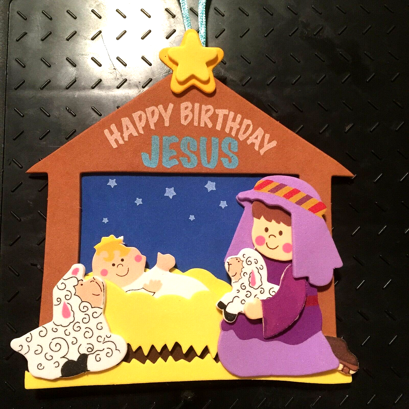 Happy Birthday Jesus! Cute Nativity Christmas Ornament Craft Kit, $10=Free ship!