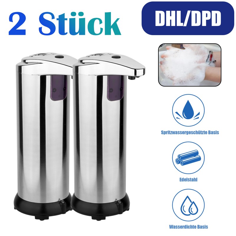 Desinfektionsmittelspender edelstahl automatisch Seifenspender mit Sensor 280ml
