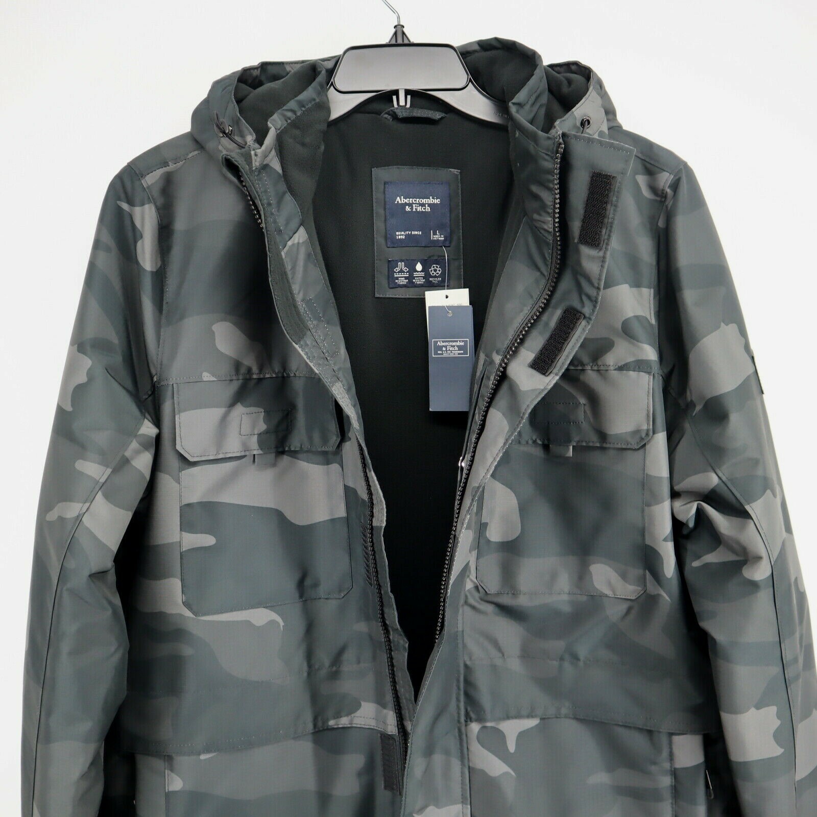 abercrombie and fitch camo jacket