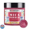 GOODTAKE Pink Mica Powder for Soap Making, Premium Mica Pigment Powder, Shimmer Resin Pigment Powder for Epoxy, Slime, Candle, Nail Polish, Bath Bomb, DIY Crafting Projects (Pink, 2 oz)