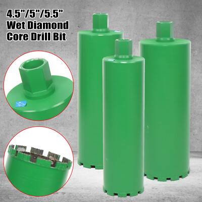For Concrete Wet Drilling 1-1/4'' Threads 5 inch Wet Diamond Core Drill Bit Green