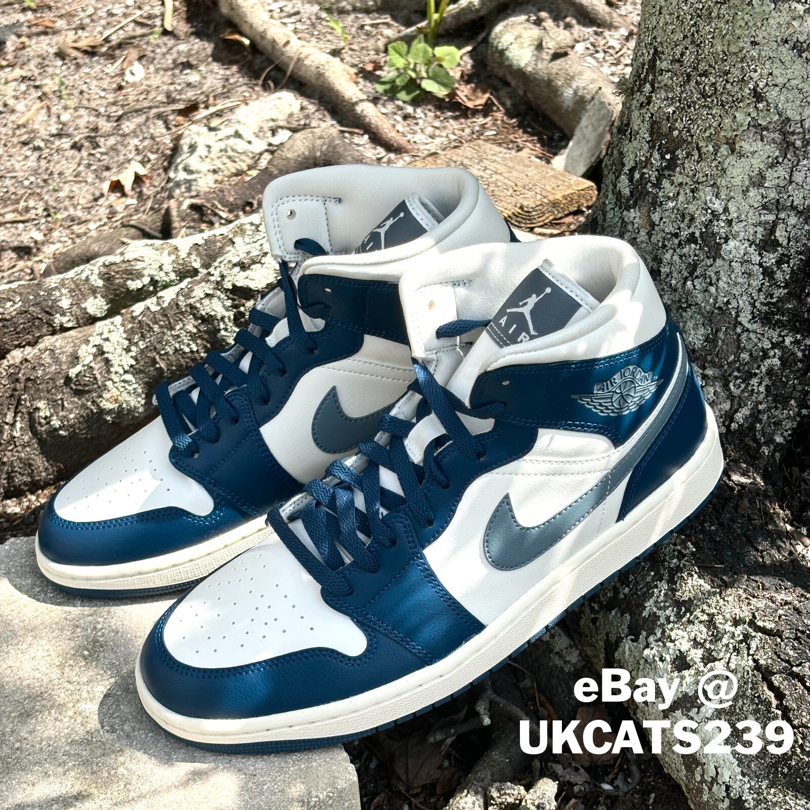 Nike Air Jordan 1 Mid Shoes Sky J French Blue White BQ6472 Nike Air Jordan 1 Mid Shoes Sky J French Blue White BQ6472