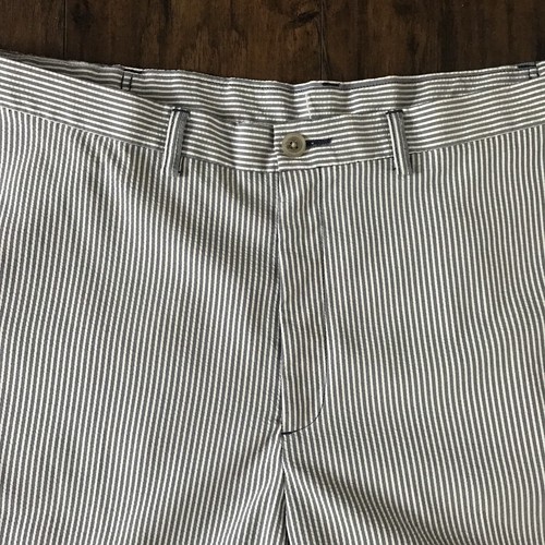 Haggar Clothing Mens Seersucker Pinstripe Dress Golf Shorts Size 42