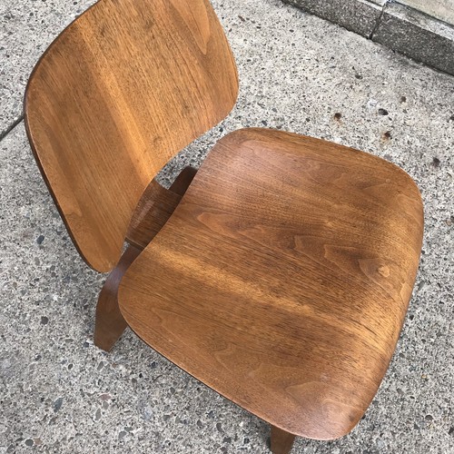 Vintage Rare And Early Eames Walnut LCW For Evans Pre Herman Miller 1940s