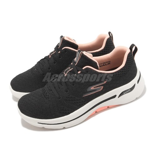 Skechers Go Walk Arch Fit-Unify Black Pink Women Casual Lifestyle 124403-BKPK