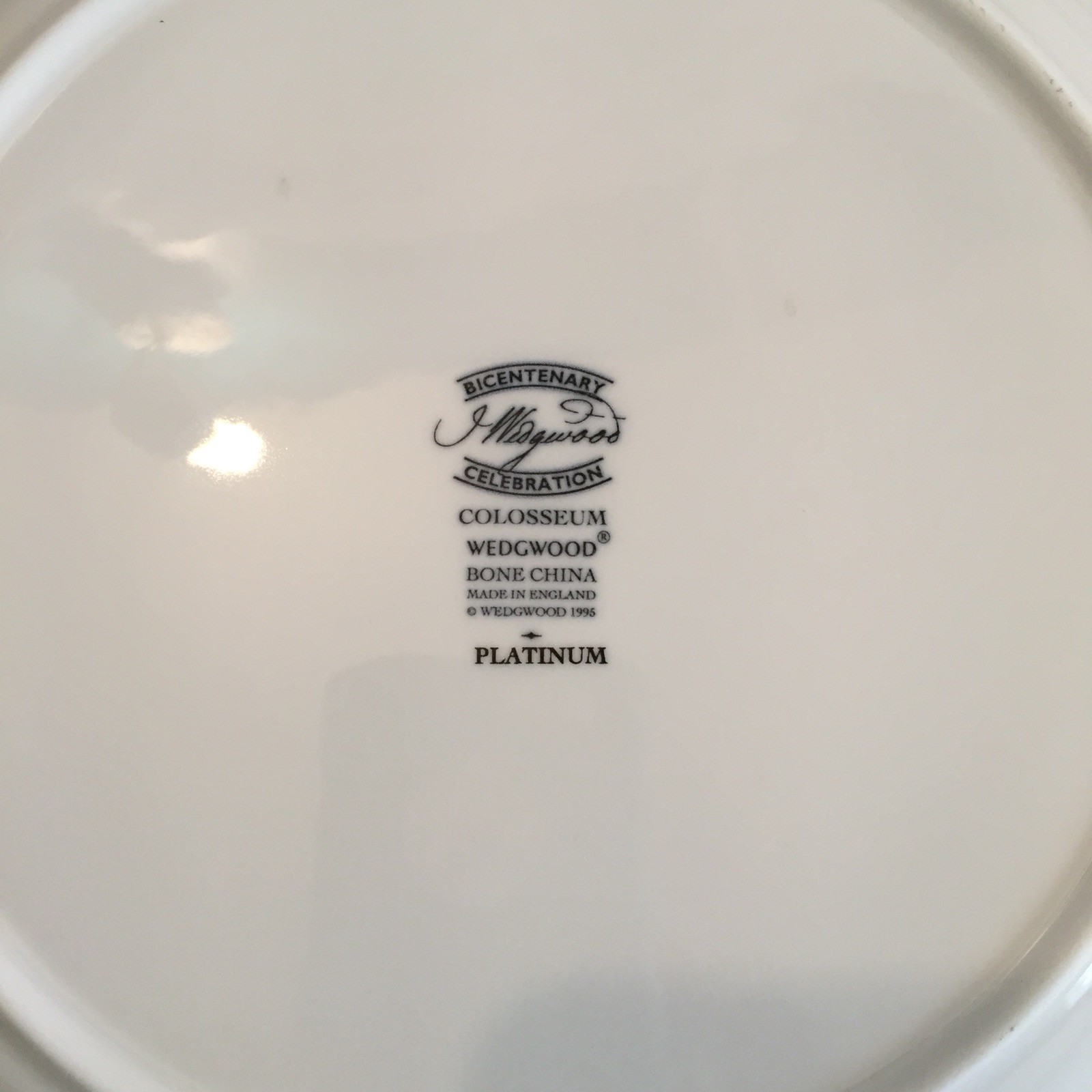 Vintage Wedgwood Colosseum Platinum White Bone China Dinner Plate Replacement