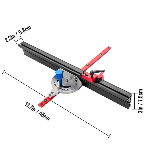 Precision Miter Gauge Fence System Woodworking Tools DIY Accessiories Table Saw