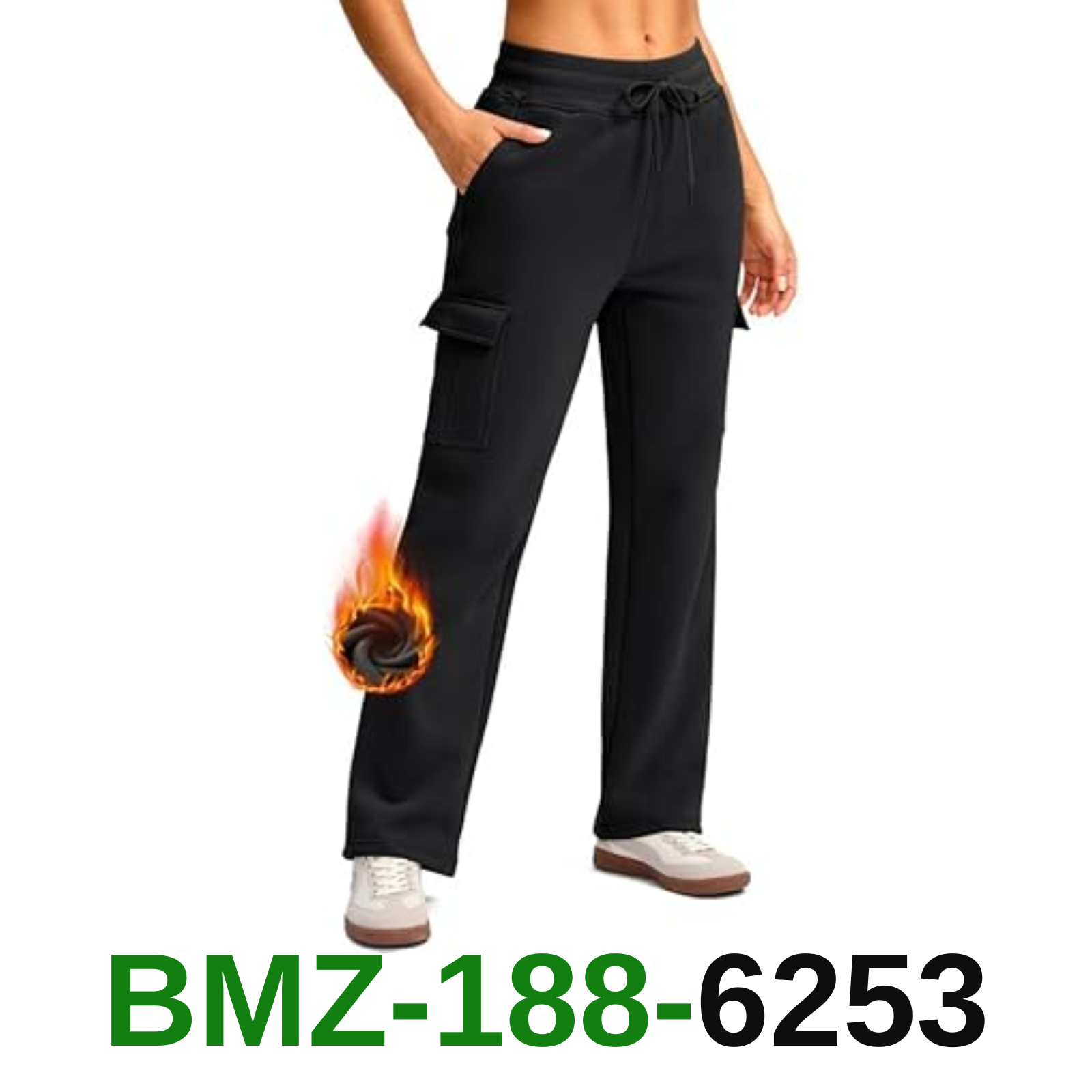 Viodia Cargo Sweatpants for Women Straight Leg Fleece Lined Sweat Pants, XL