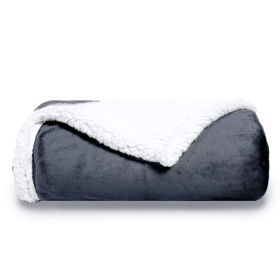 Sherpa Blanketsoft Fuzzy Fleece Blanketwarm Plush Egdegrey 50''x