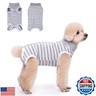 TQFlow Dog Surgery Recovery Suit, Pet Body Suits Abdominal Wounds Protector for Female Male, Substitute E-Collar and Cone Recovery Shirt, Neuter Surgical Onesie Anti Licking for Small, Medium Dogs Cats