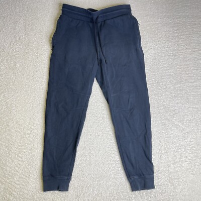 Fabletics Go To Jogger Mens Medium Black Fleece Tapered Sweatpants Lightweight