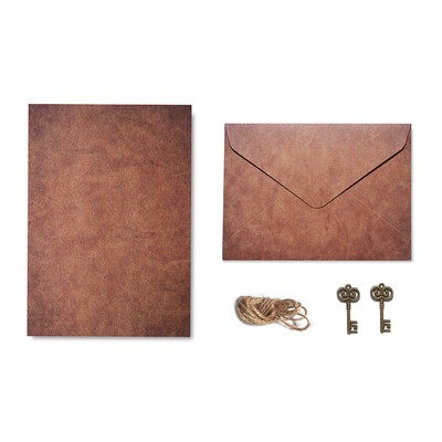 1 Set Confession Letter Easy to Apply Writing Brown Paper Envelope Set