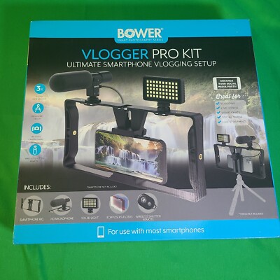 Bower Vlogger Pro Kit Ultimate Smartphone Vlogging Setup Open Box