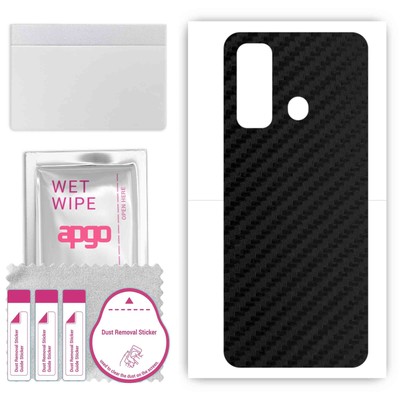 apgo Back Skin Wrap Sticker for Tecno Spark 7 P, Carbon Black