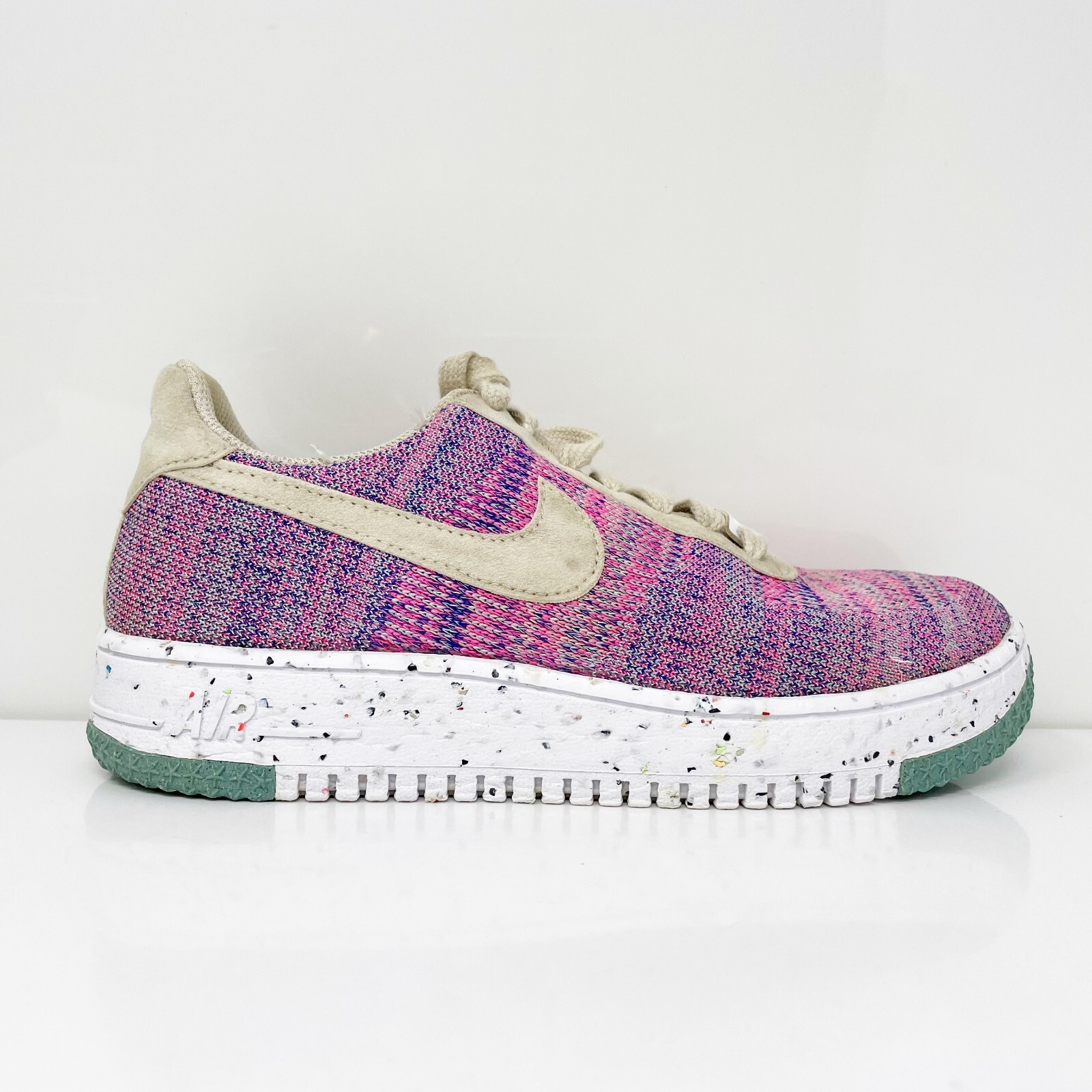 

Nike Womens Air Force 1 Crater Flyknit DC7273-500 Розовые повседневные кроссовки кроссовки 7.5, Розовый, Air Force 1 Crater Flyknit