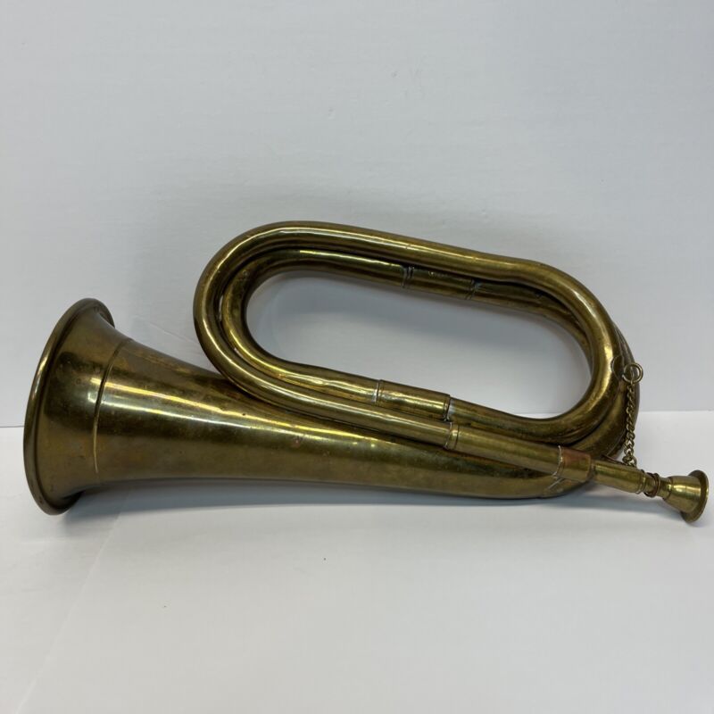 Brass Bugle Vintage, Boy Scouts, Calvery Charge, Military, unmarked