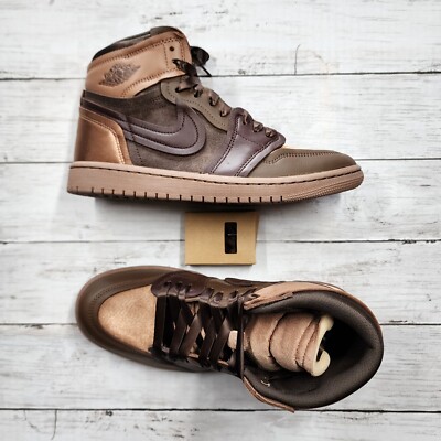 Sz 10 WMNS Air Jordan 1 MM High Archaeo Brown Cacao Wow FZ8779-200 - New/No Lid