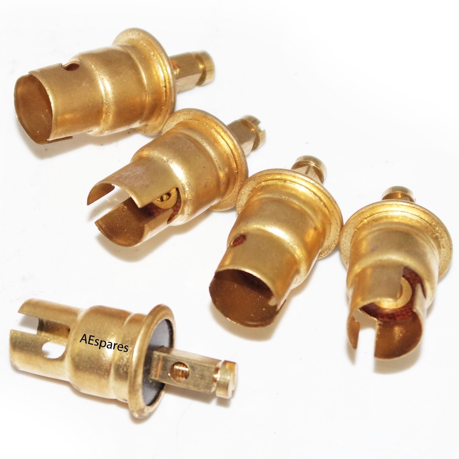 5x Brass Shell Speedometer Lamp Bulb Holder Socket For Willys Ford Jeeps 