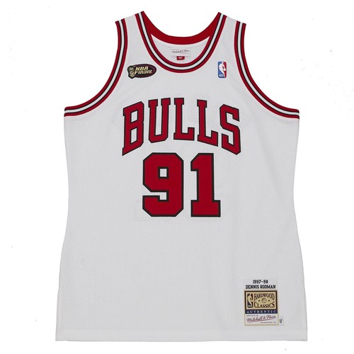 

MITCHELL - NESS NBA ДОМАШНИЙ ФИНАЛ ДЖЕРСИ CHICAGO BULLS 1997 ДЕННИС РОДМАН, Белый