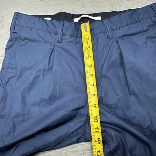 Norse Projects Sten Pants Women 32X30 Blue Chino Pleated Straight Casual Regular