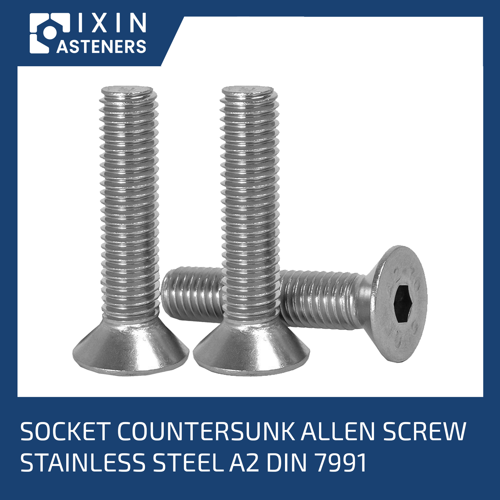 M3 M4 M5 M6 COUNTERSUNK BOLTS ALLEN KEY SOCKET SCREWS STAINLESS STEEL DIN 7991