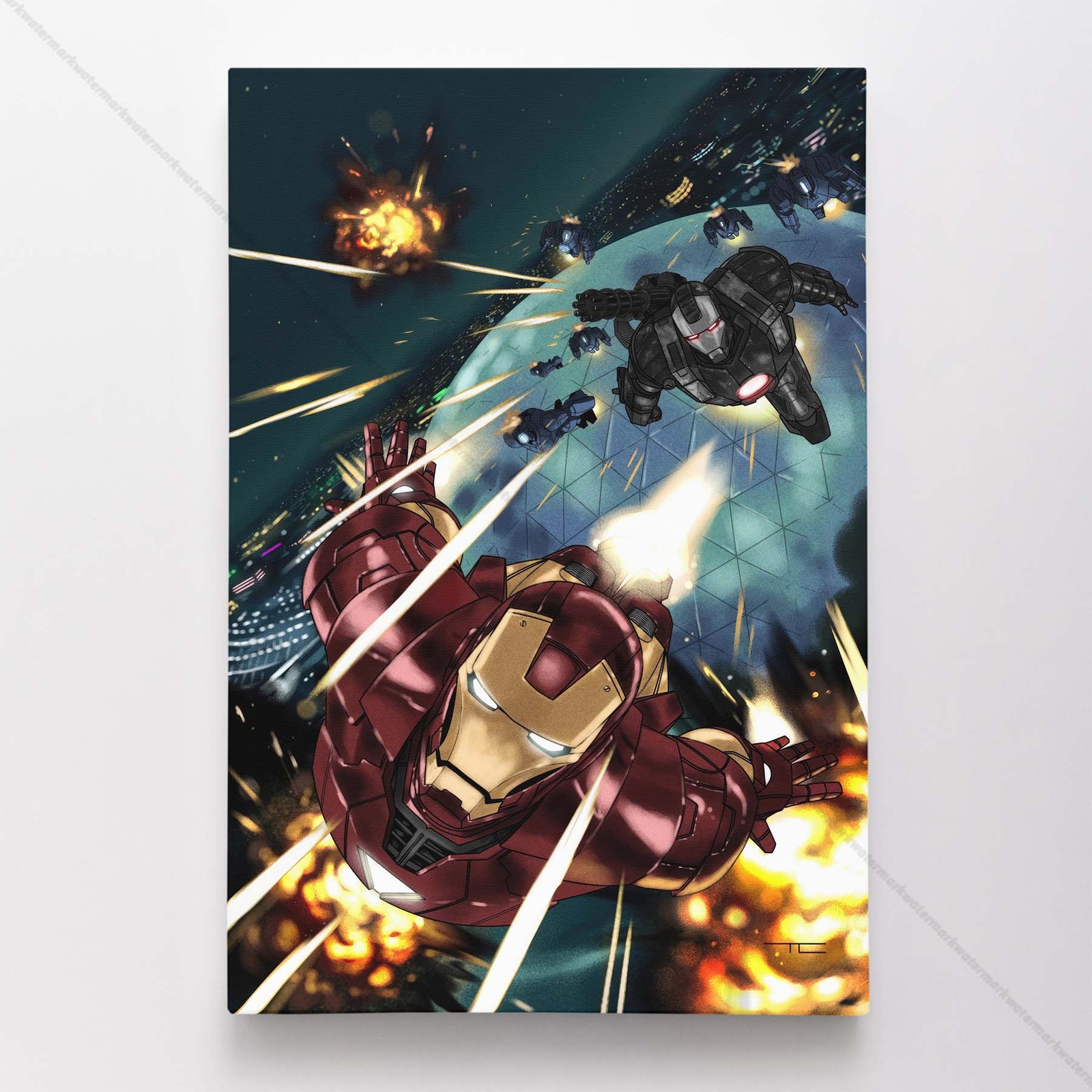 Iron Man Poster Canvas Tony Stark Avengers Comic Book Cover Art Print #43806