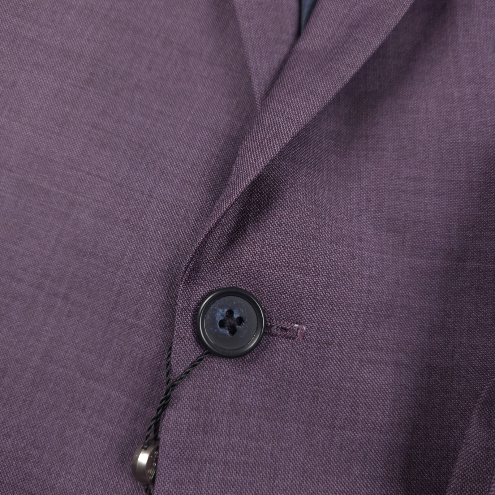 Pre-owned John Varvatos Bleecker Purple Sharkskin Slim Fit Blazer Suit Jacket Mens 42r