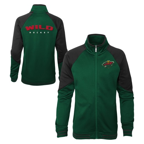 Outerstuff Minnesota Wild NHL Girls Youth (7–16) Куртка с закрытым лицом на молнии, зеленая