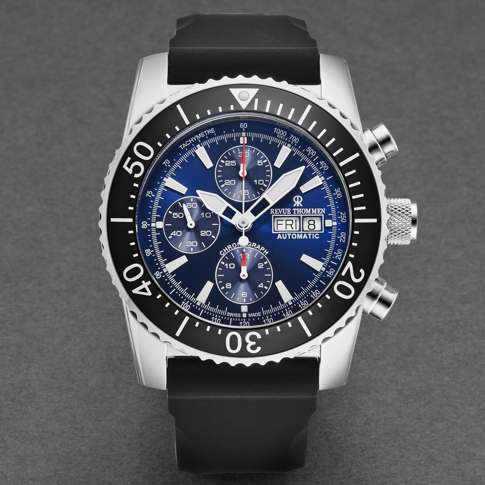 Pre-owned Revue Thommen Men's 17030.6523 Diver Chronograph Automatic Watch