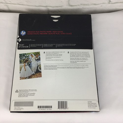 HP Premium Plus Photo Paper Inkjet High Gloss 50 Sheets 8.5