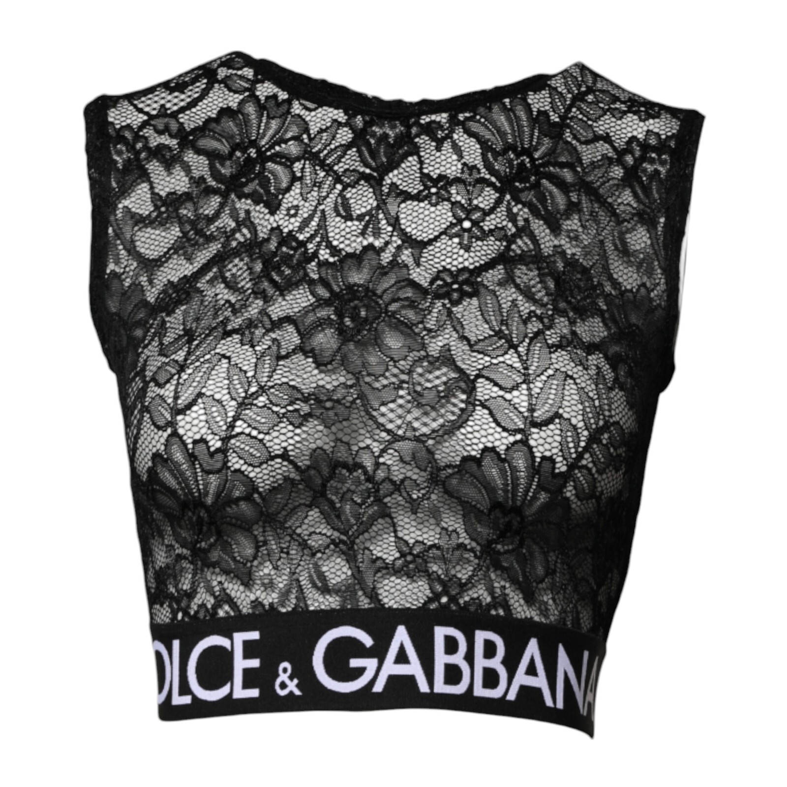 DOLCE & GABBANA ノースリーブ 36 Dolce & Gabbana ノースリーブ ラウンドネック トップ