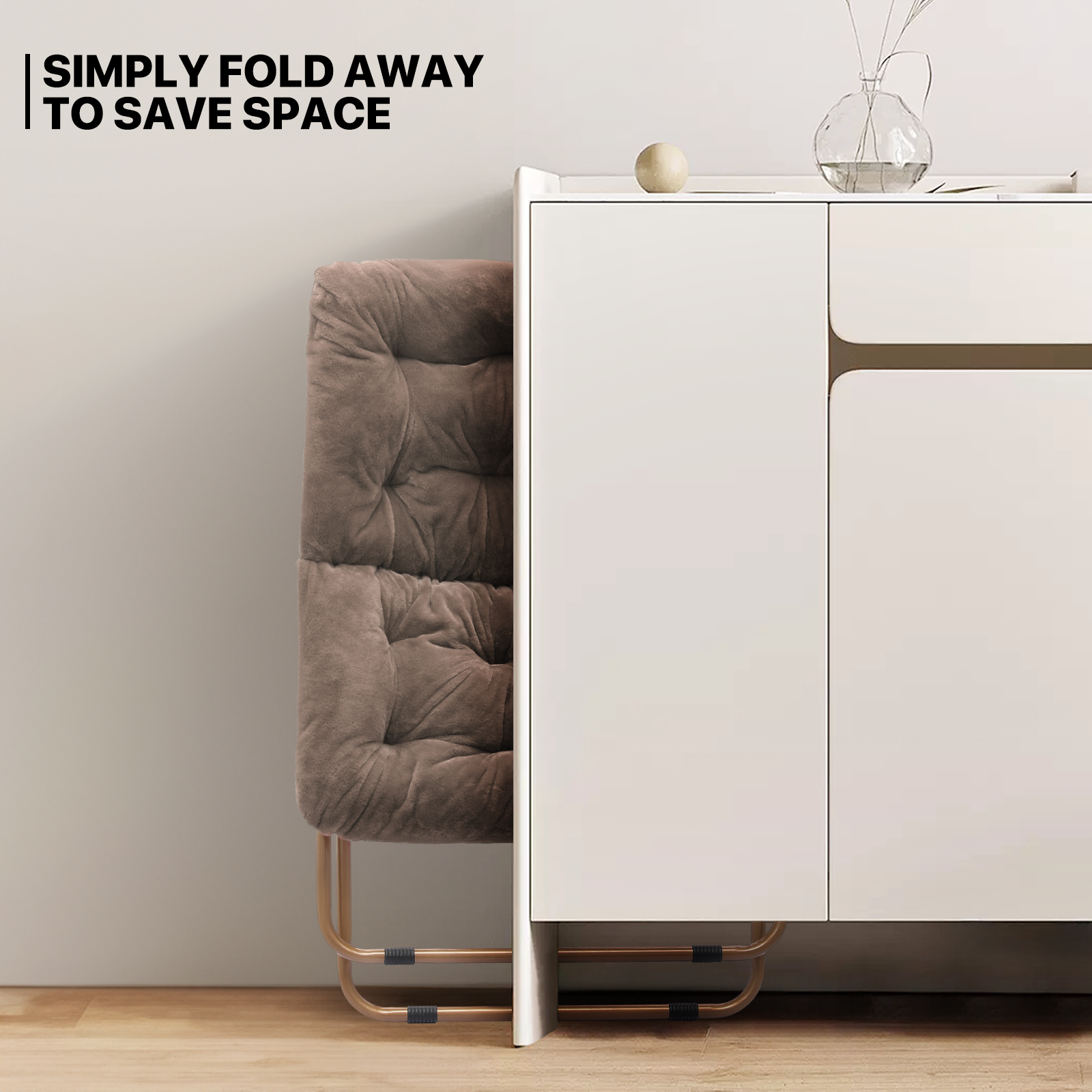 Foldable Saucer Cozy Lounge Chair Living Room Oversized Soft Comfy Faux Fur Seat