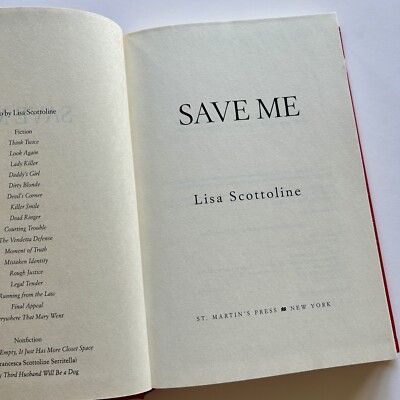 Save Me by Lisa Scottoline (2011, Hardcover) ISBN 9780312380786