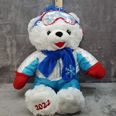 Holiday 2022 Christmas Snowflake Teddy Bear Ski Outfit Boy Plush Stuffed New 