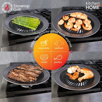 Stove Top Grill Pan - Smokeless Nonstick Indoor Grill Plate for Gas & Electric