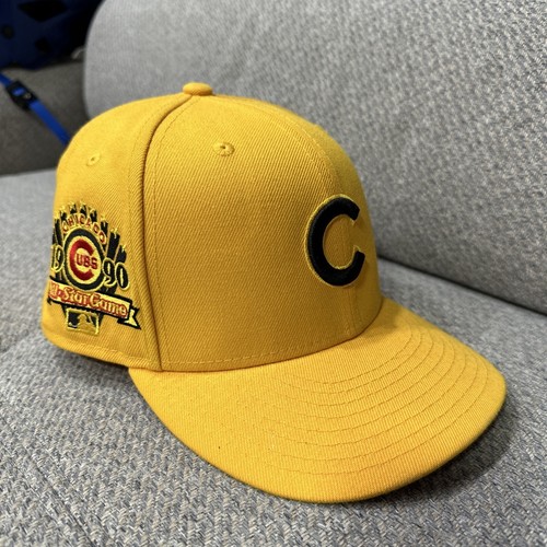 New Era Chicago Cubs Yellow Red UV Fitted Hat Cap Size 7